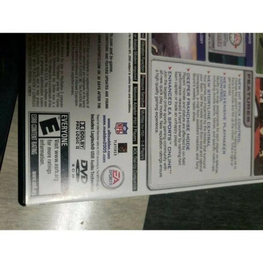 Madden NFL 2005 (Sony PlayStation‎ 2, 2004) football ps2 game sports #135547
